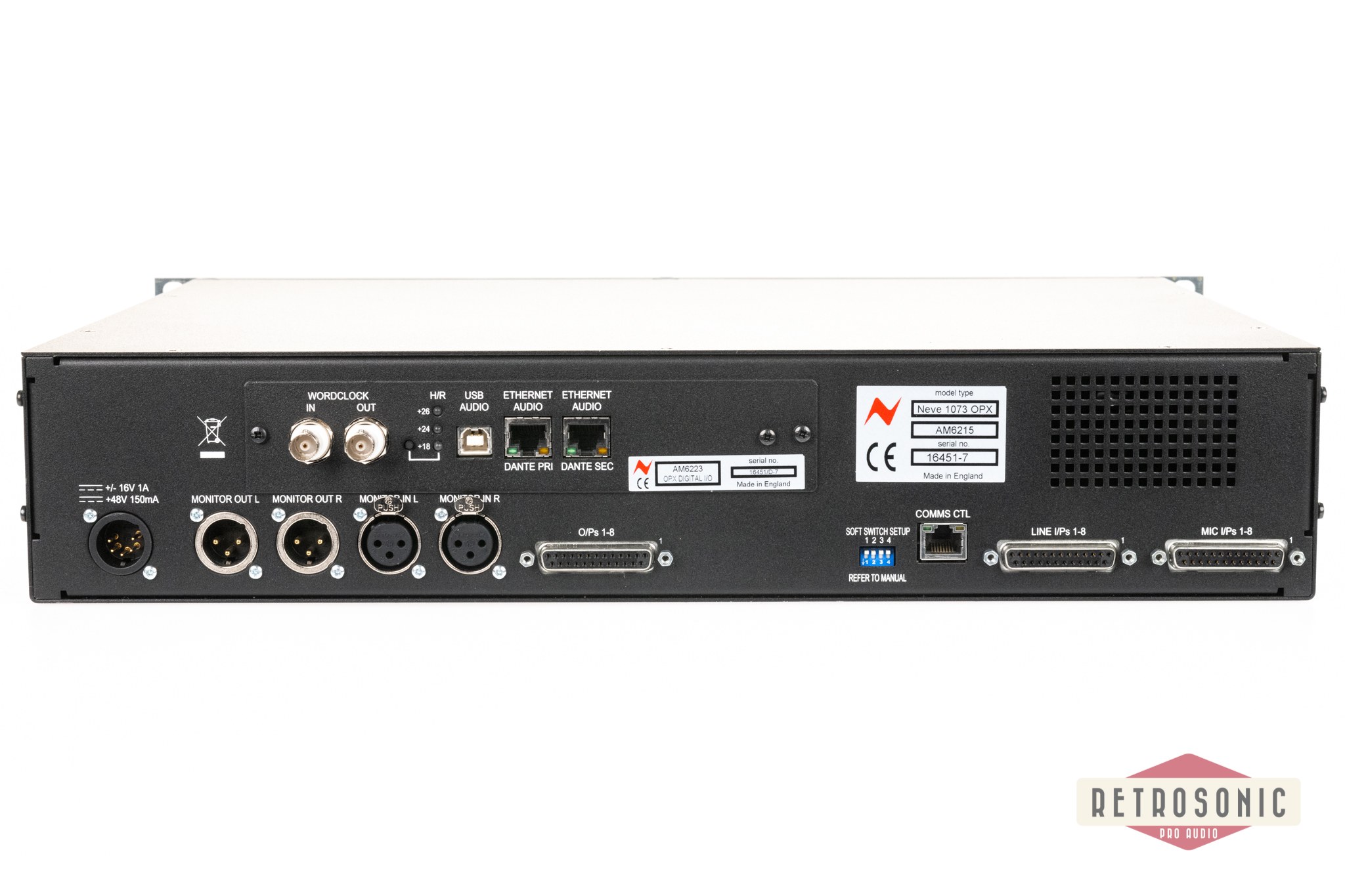 AMS Neve OPX 1073 8 Ch Mic Pre w. USB/Dante I/O