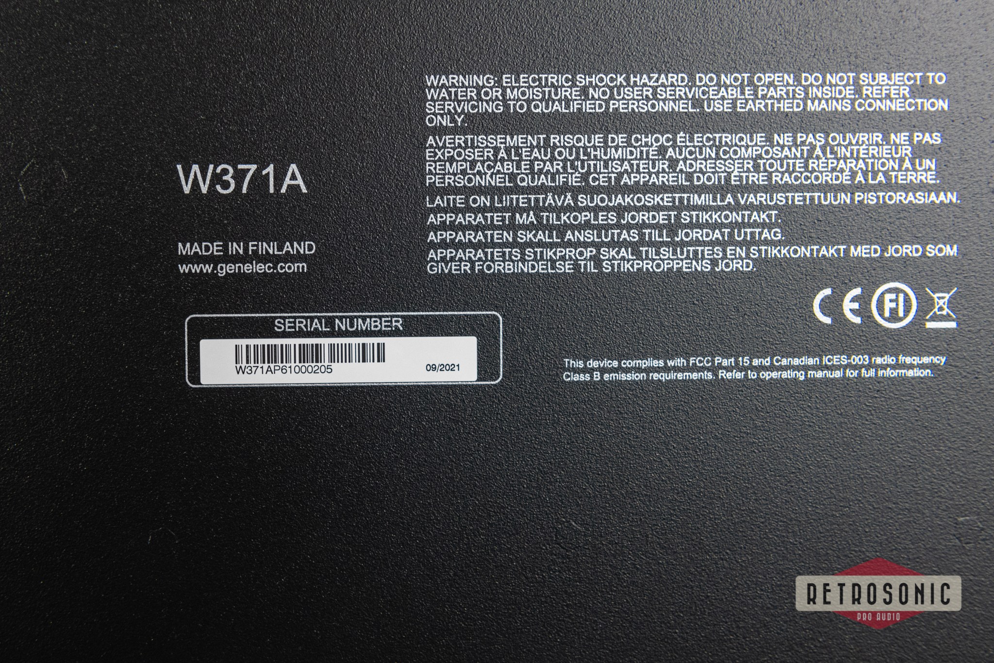 Genelec W371A SAM™ Woofer System Pair EX DEMO