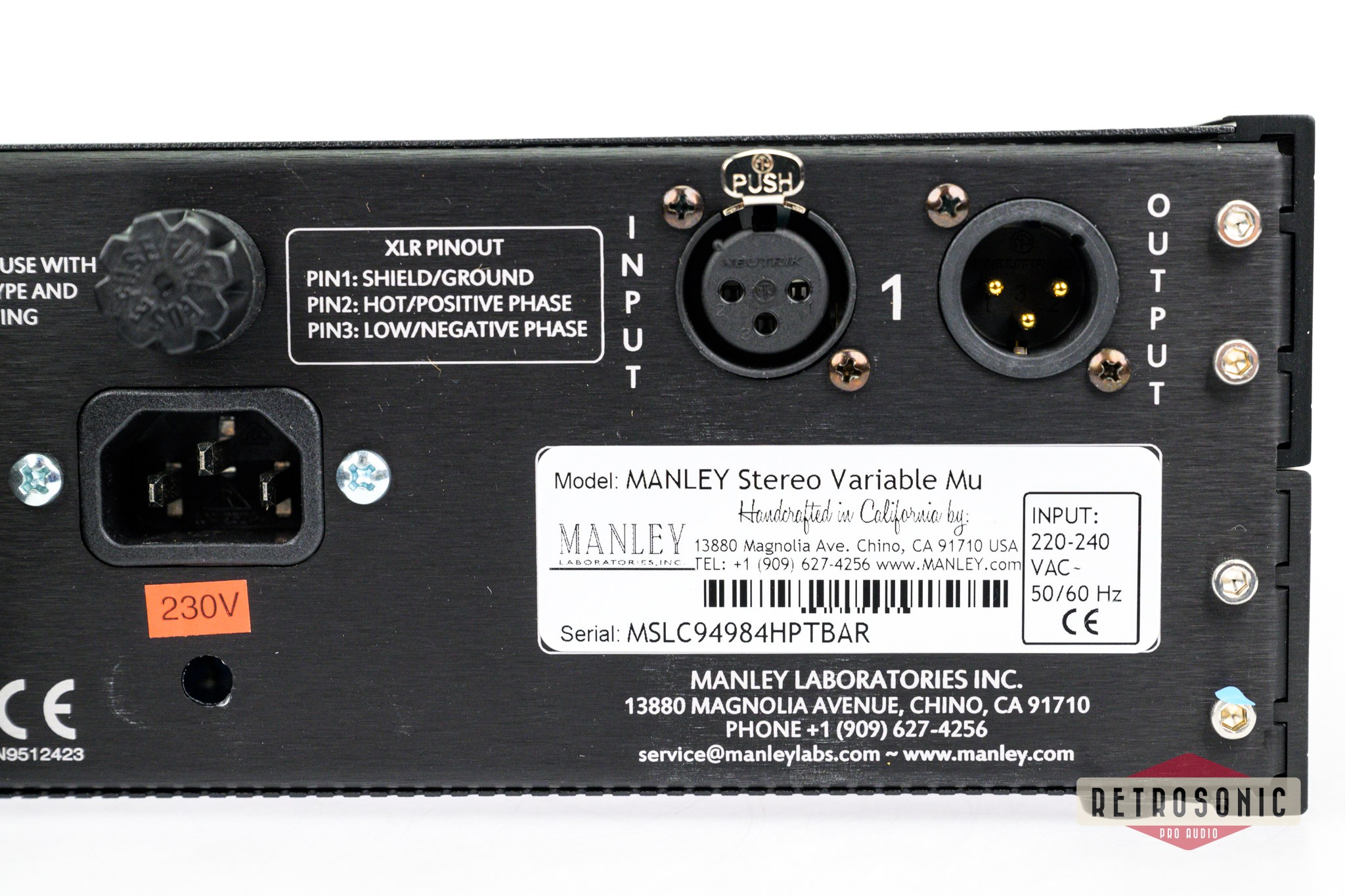 Manley Stereo Variable Mu with T-Bar Mod Option (30 Year Edition)