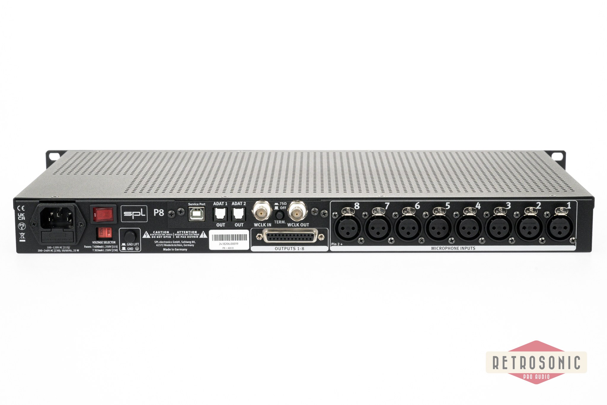 SPL P8 + ADC8 8-Channel Microphone Preamplifier and A/D Converter