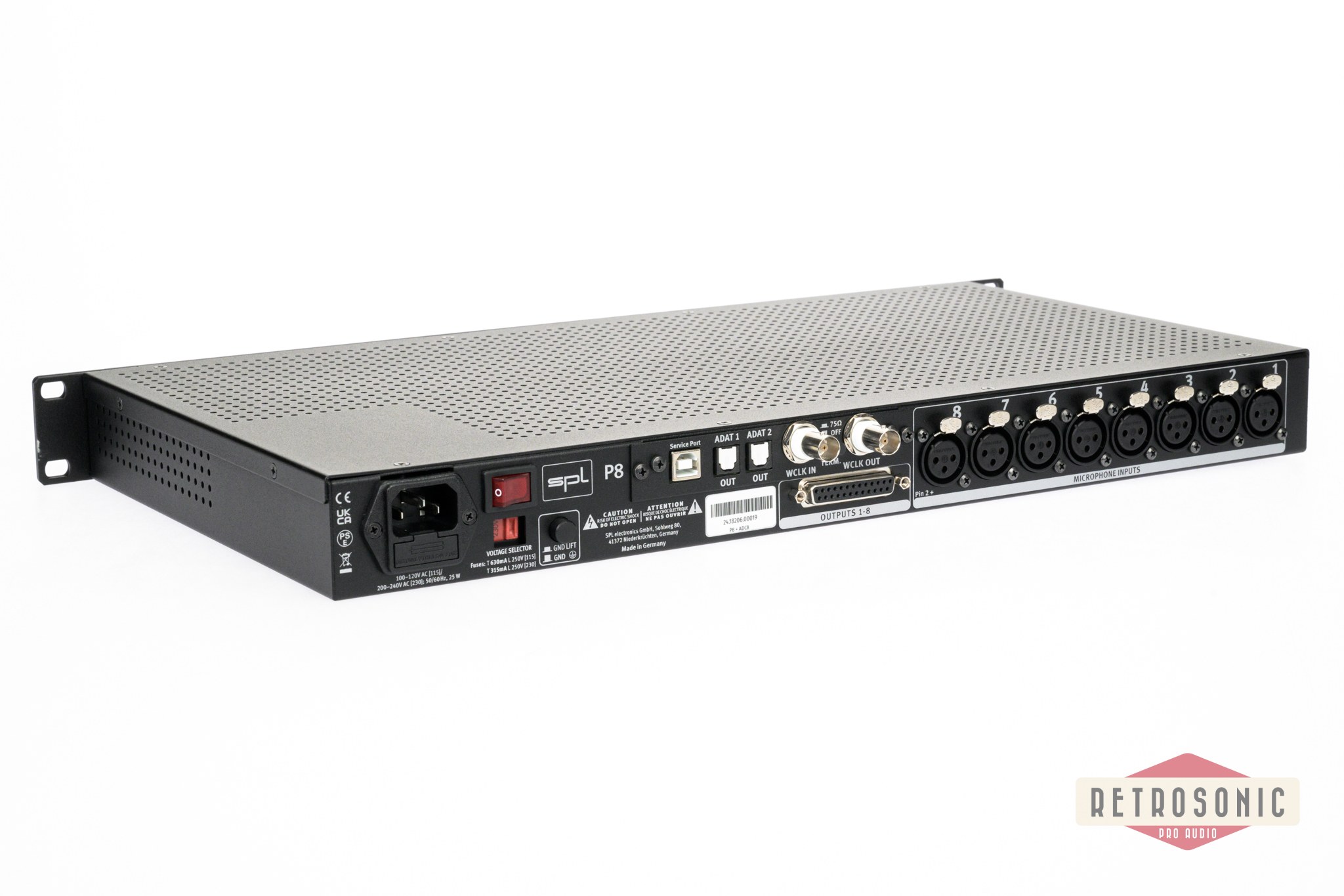 SPL P8 + ADC8 8-Channel Microphone Preamplifier and A/D Converter