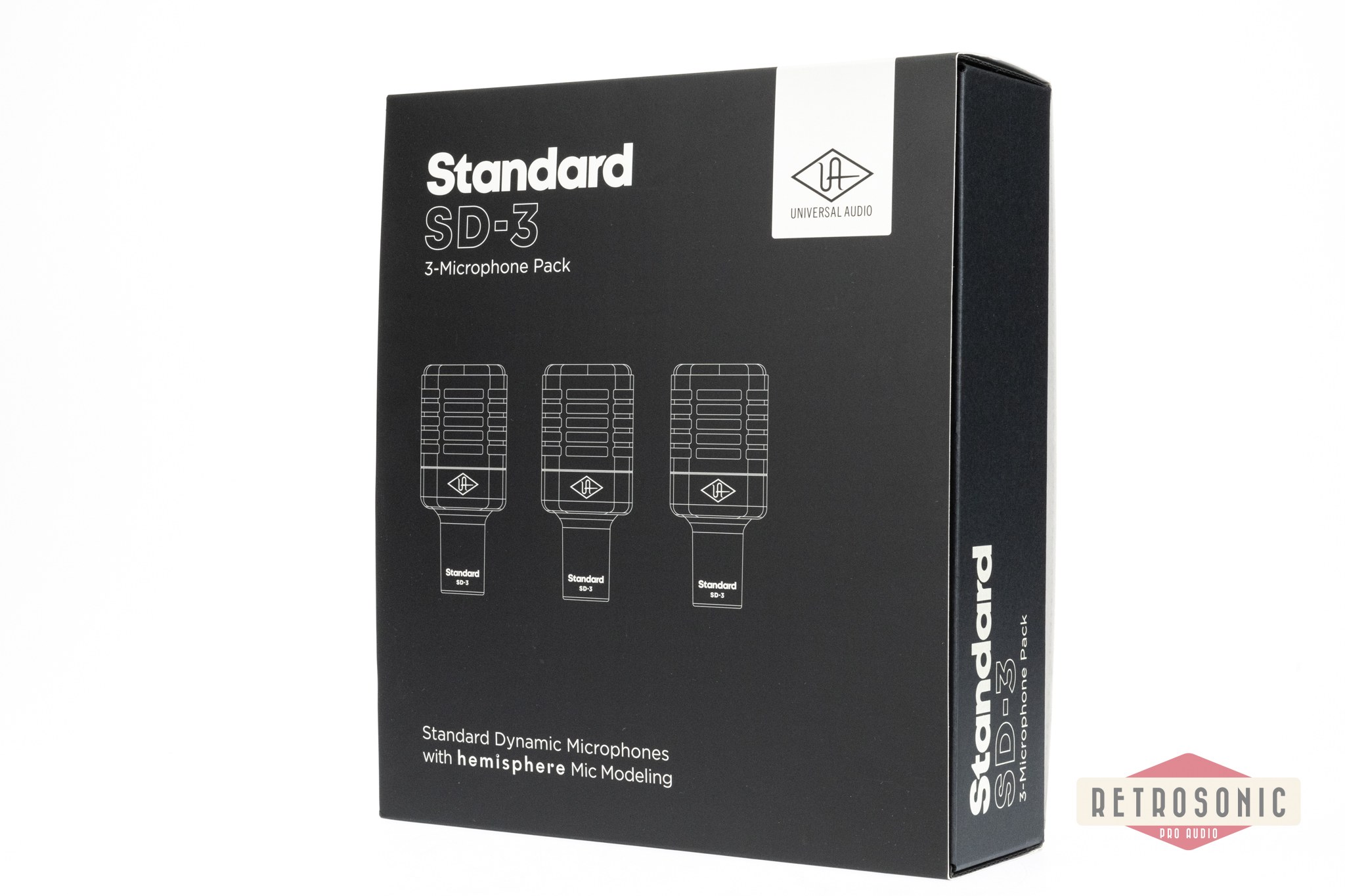 Universal Audio SD-3 Dynamic microphone 3-Pack with Hemisphere Modeling