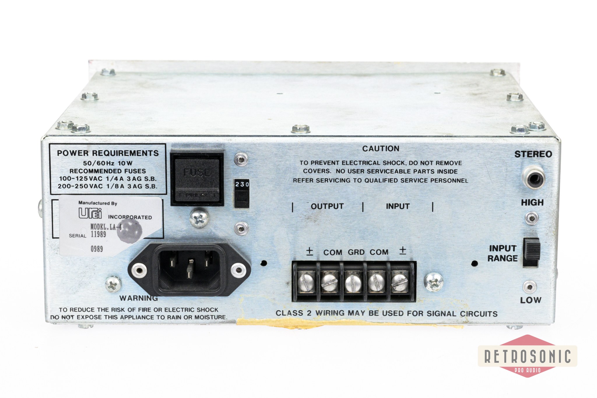 Urei LA-4 Compressor/Limiter Silverface #11989-0989